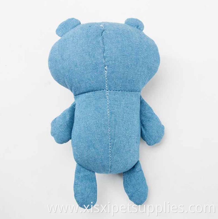 three color bear shape pet plush dog squeaky toy pet products